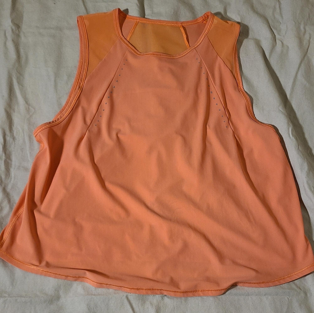 Lululemon cropped orange tank top